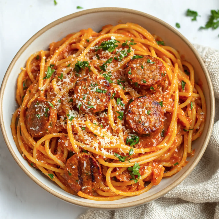 Italian sausage spaghetti