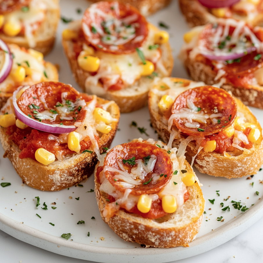 baguette pizza bites