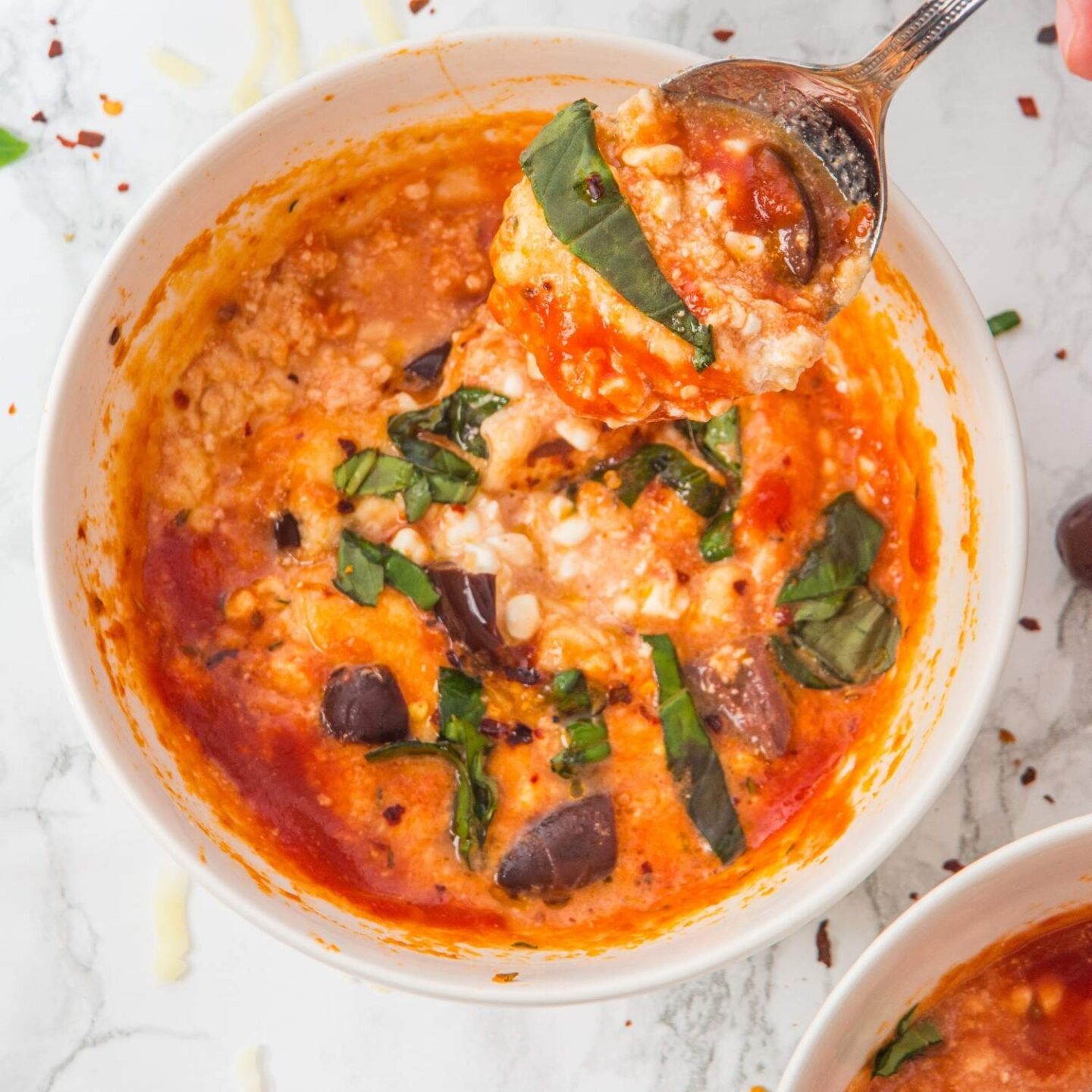 cottage cheese pizza dinner bowls