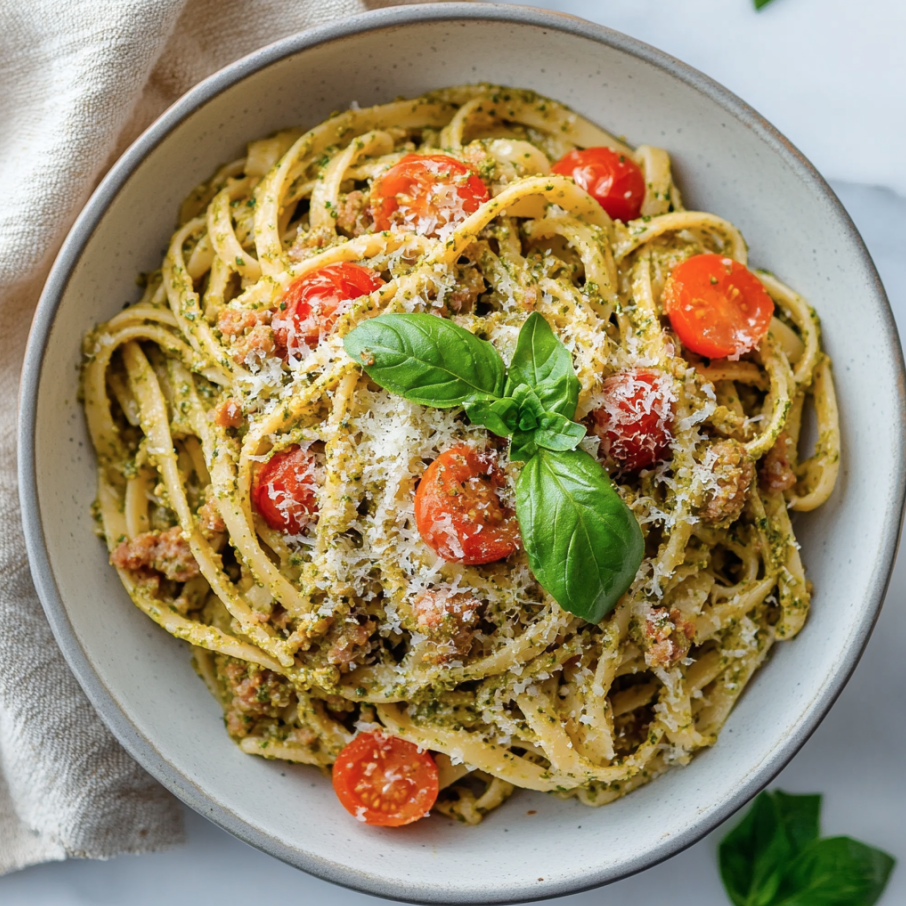 sausage pesto pasta