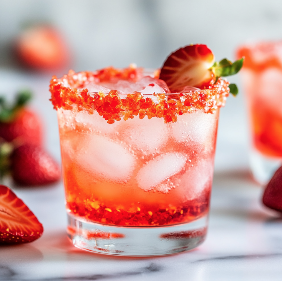 strawberry sour candy cocktail