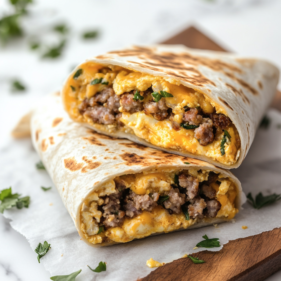air fryer breakfast burrito