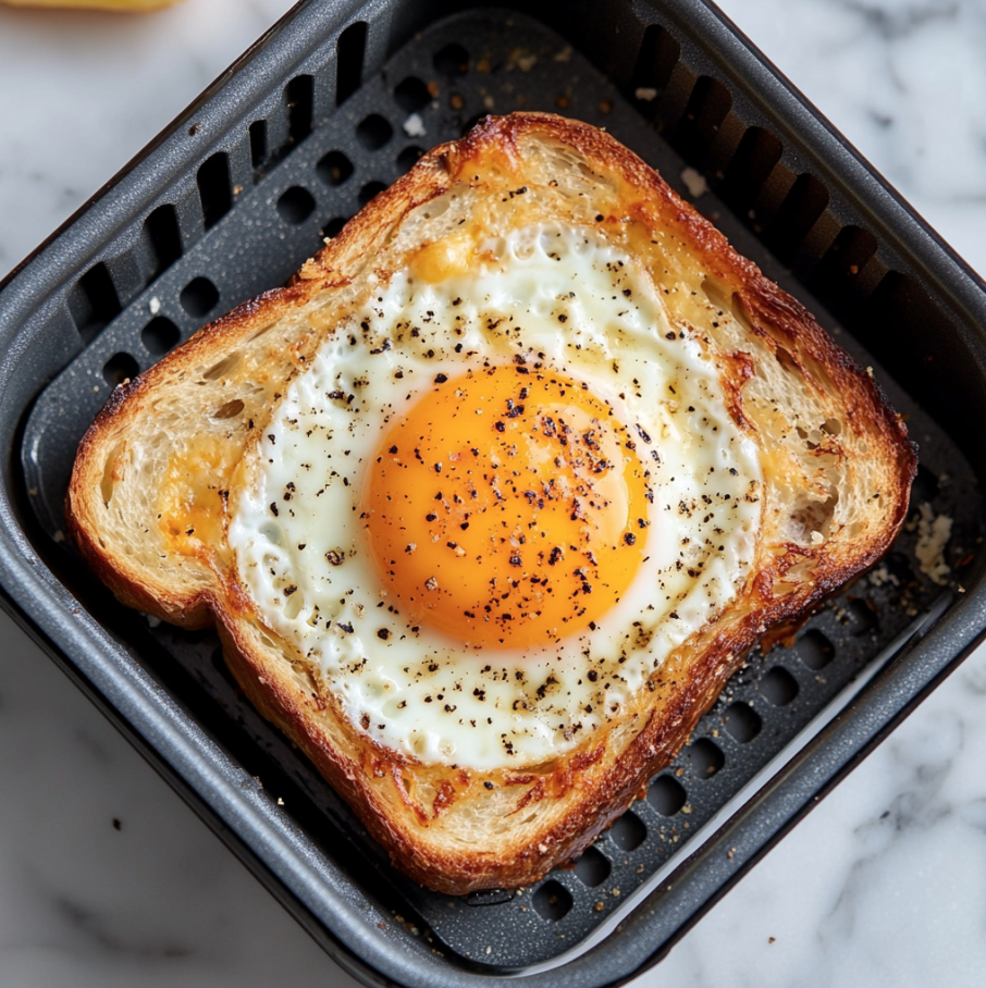 air fryer cheese and egg toast