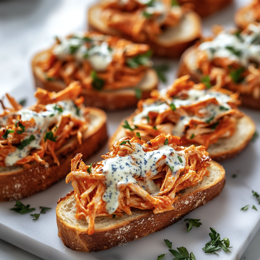 buffalo chicken crostini