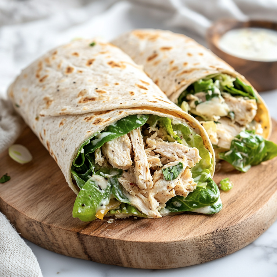 chicken caesar wraps