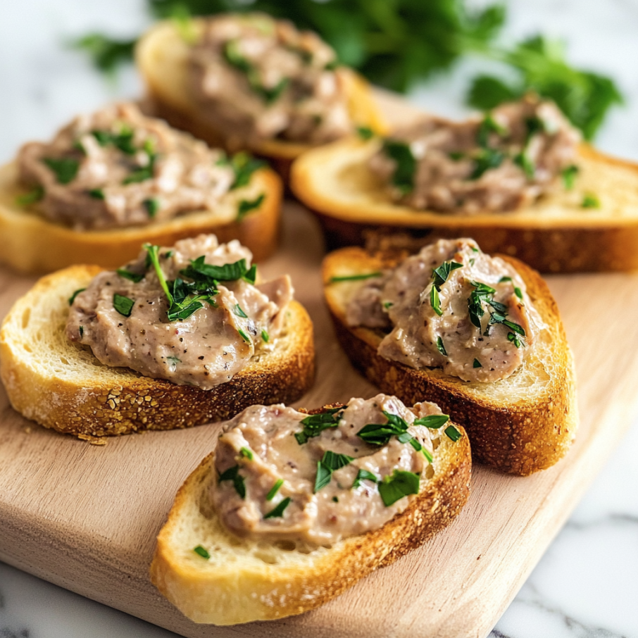 chicken liver pate crostini