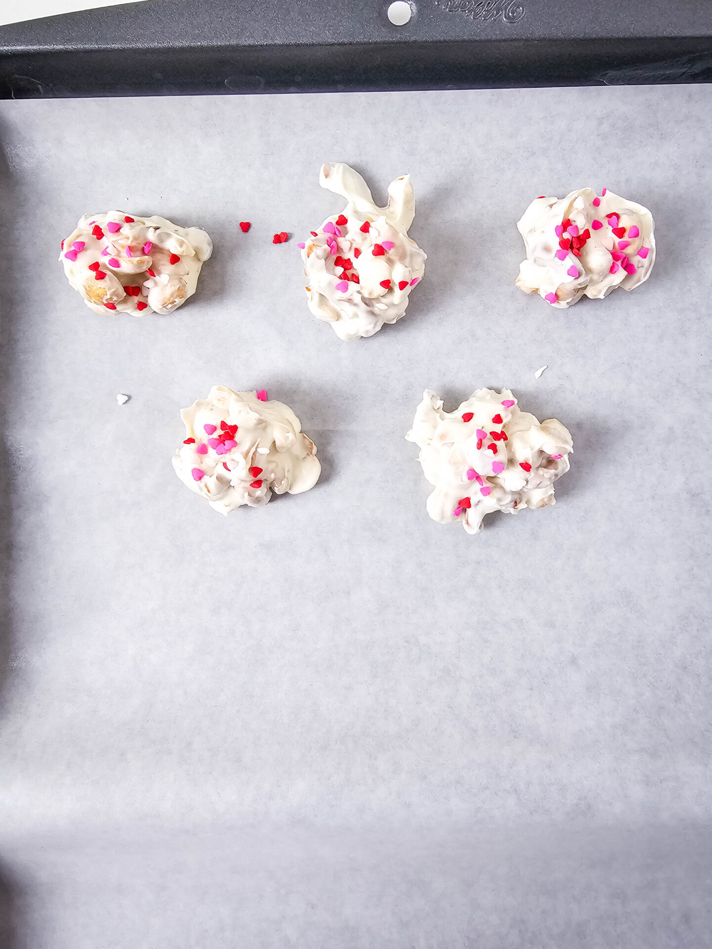 crockpot candy with valentines sprinkles