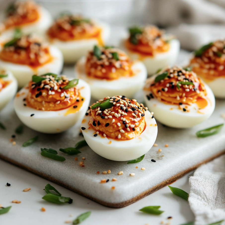 gochujang deviled eggs