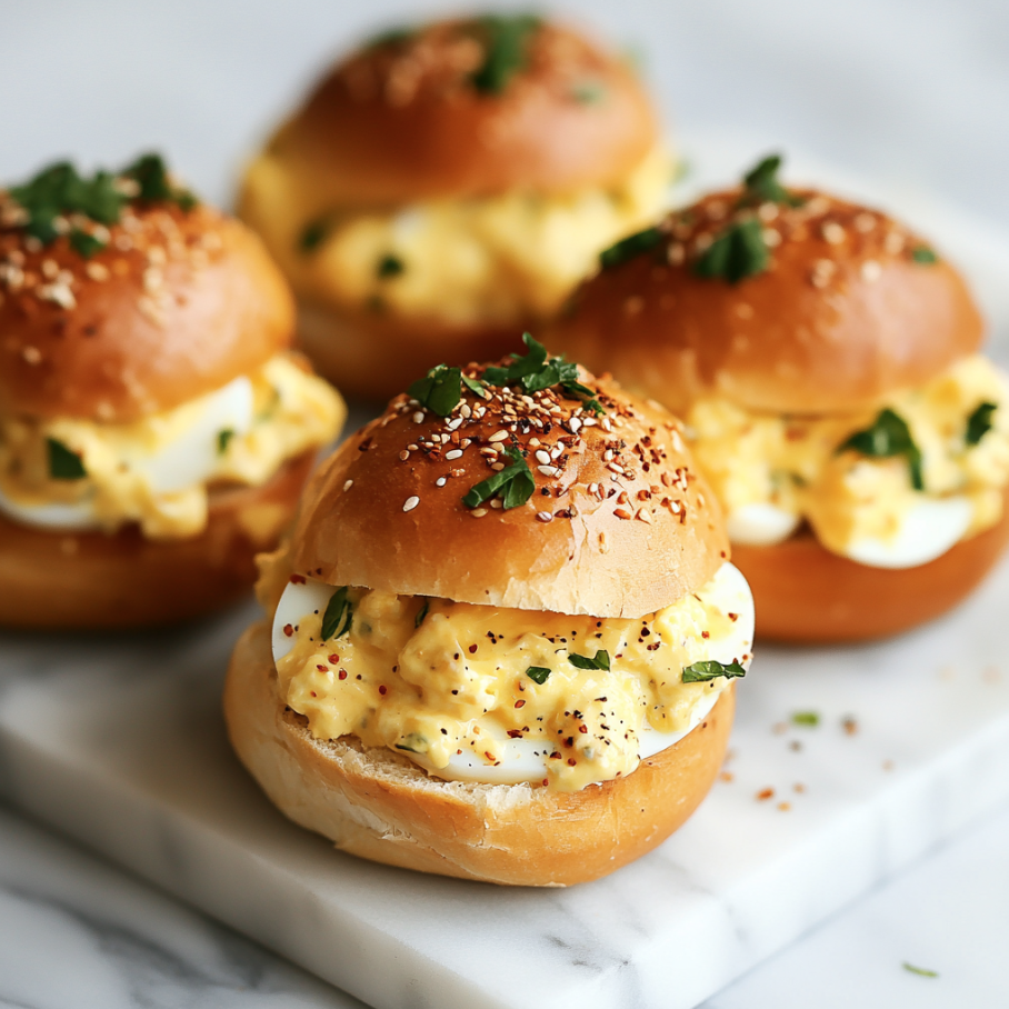 mini egg salad sandwiches