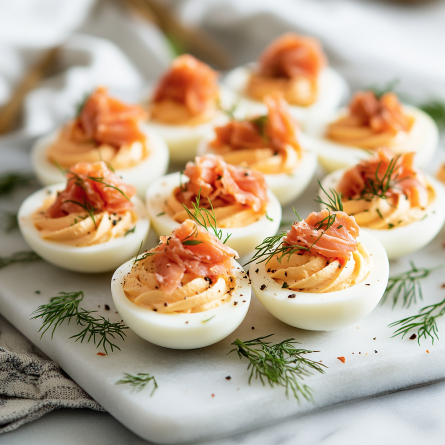 smoked salmon deviled eggs