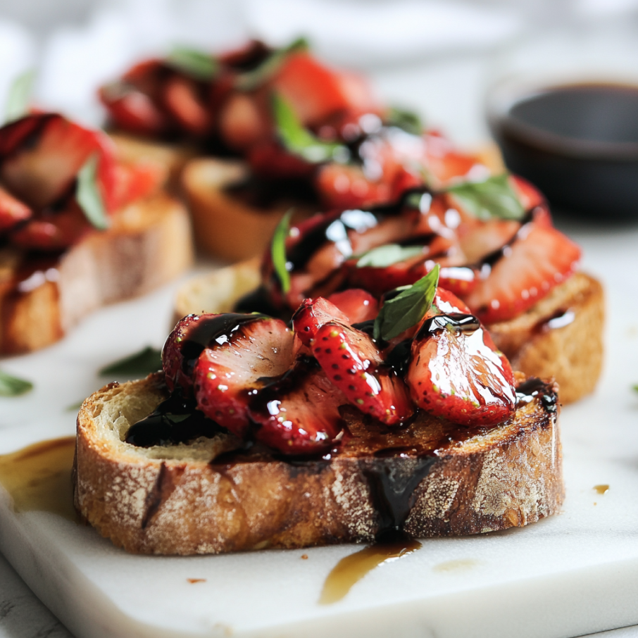 strawberry balsamic crostini