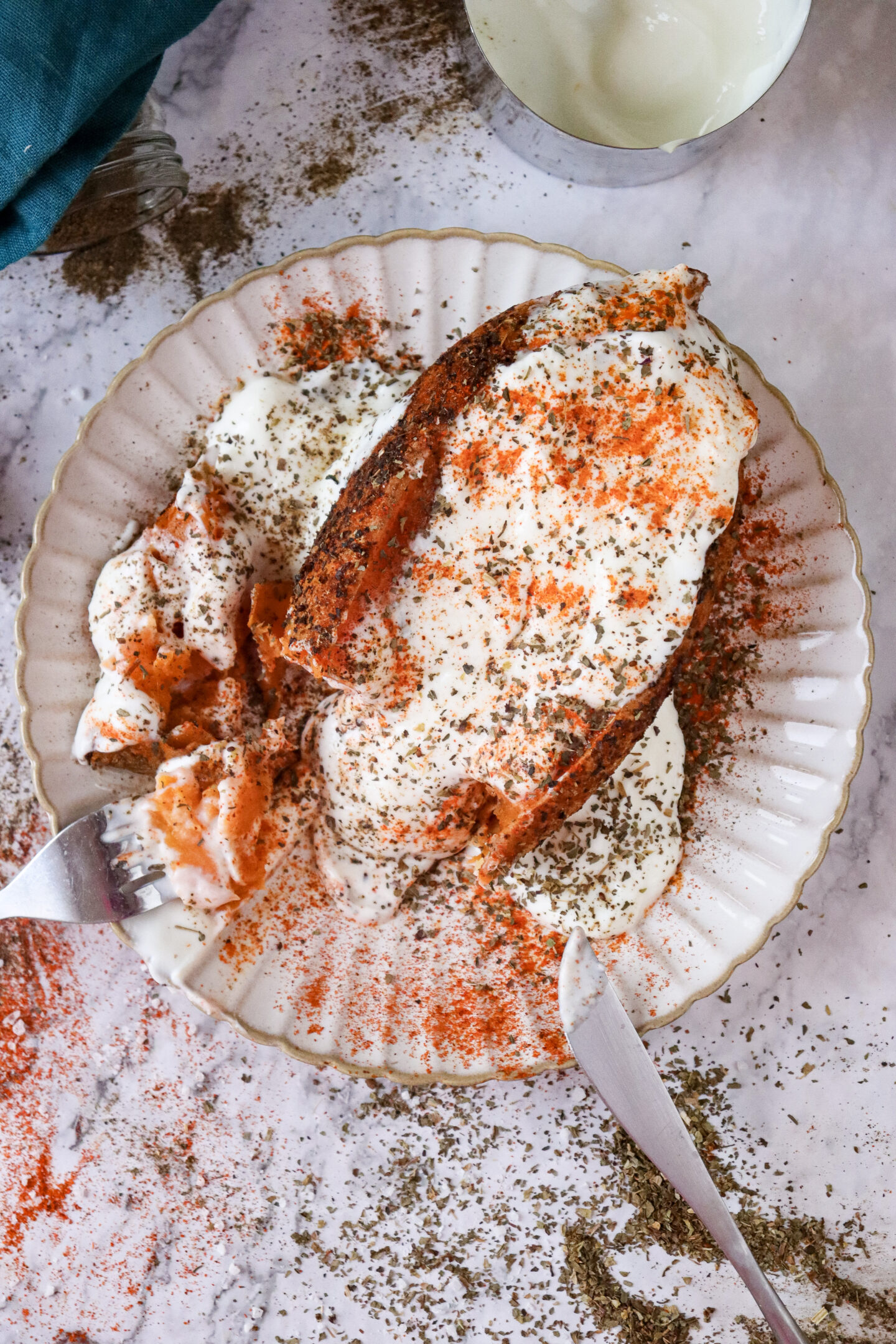air fried sweet potato