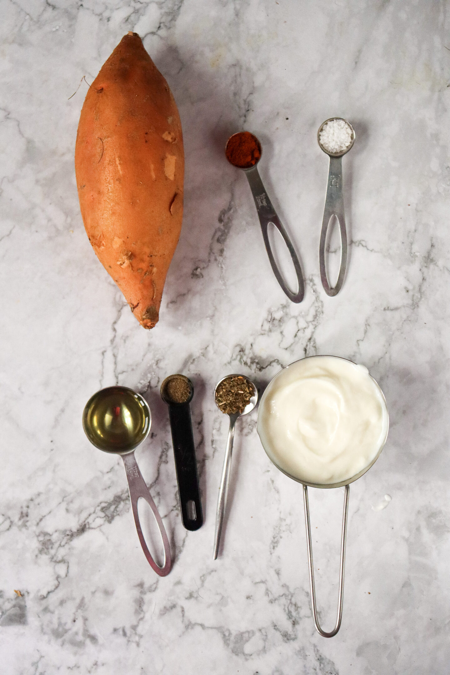 air fryer sweet potato jackets ingredients