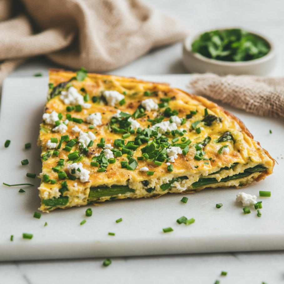 asparagus and goat cheese frittata