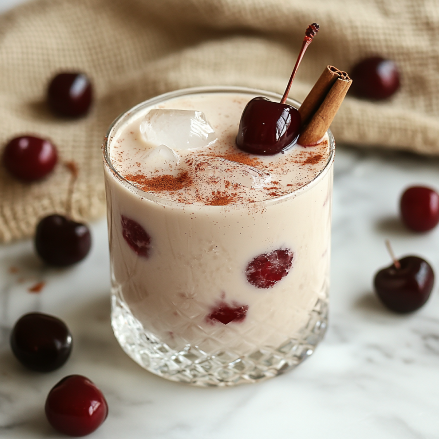 cherry bourbon milk punch