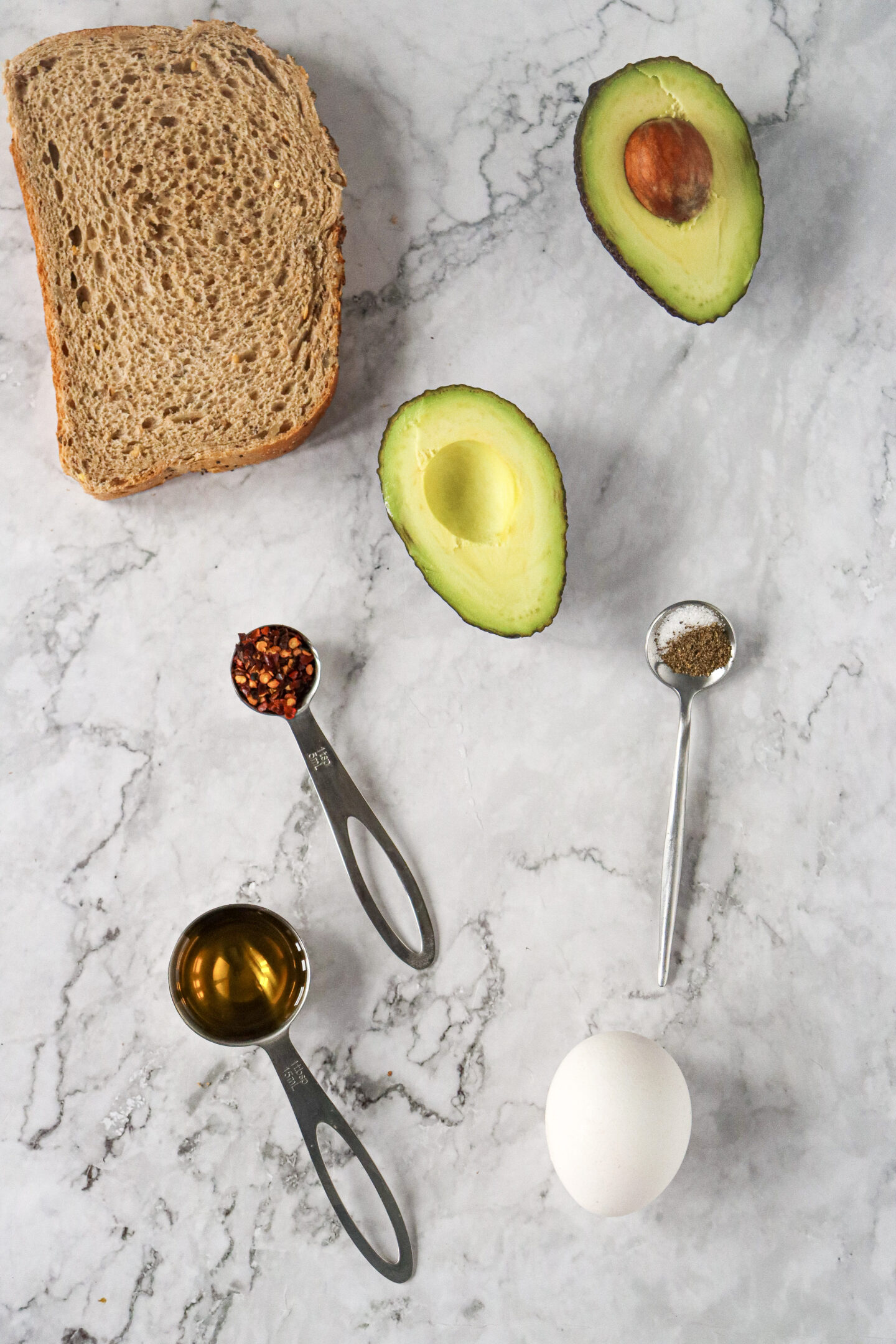 grated egg avocado toast ingredients