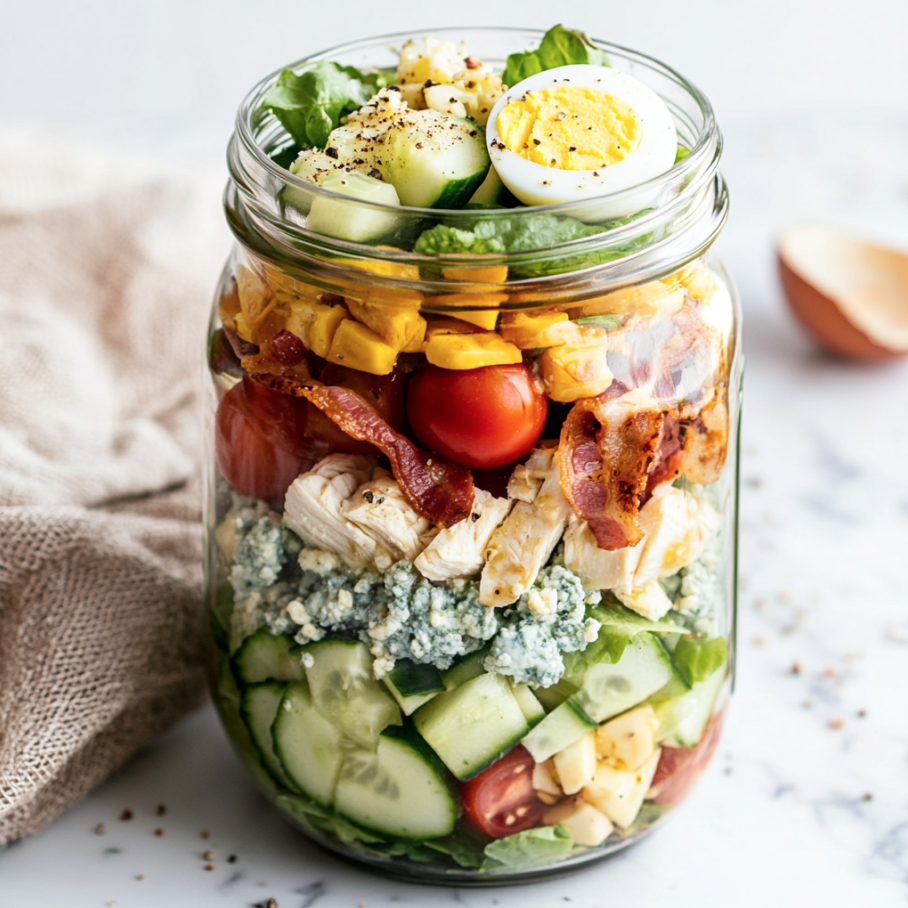 mason jar cobb salad
