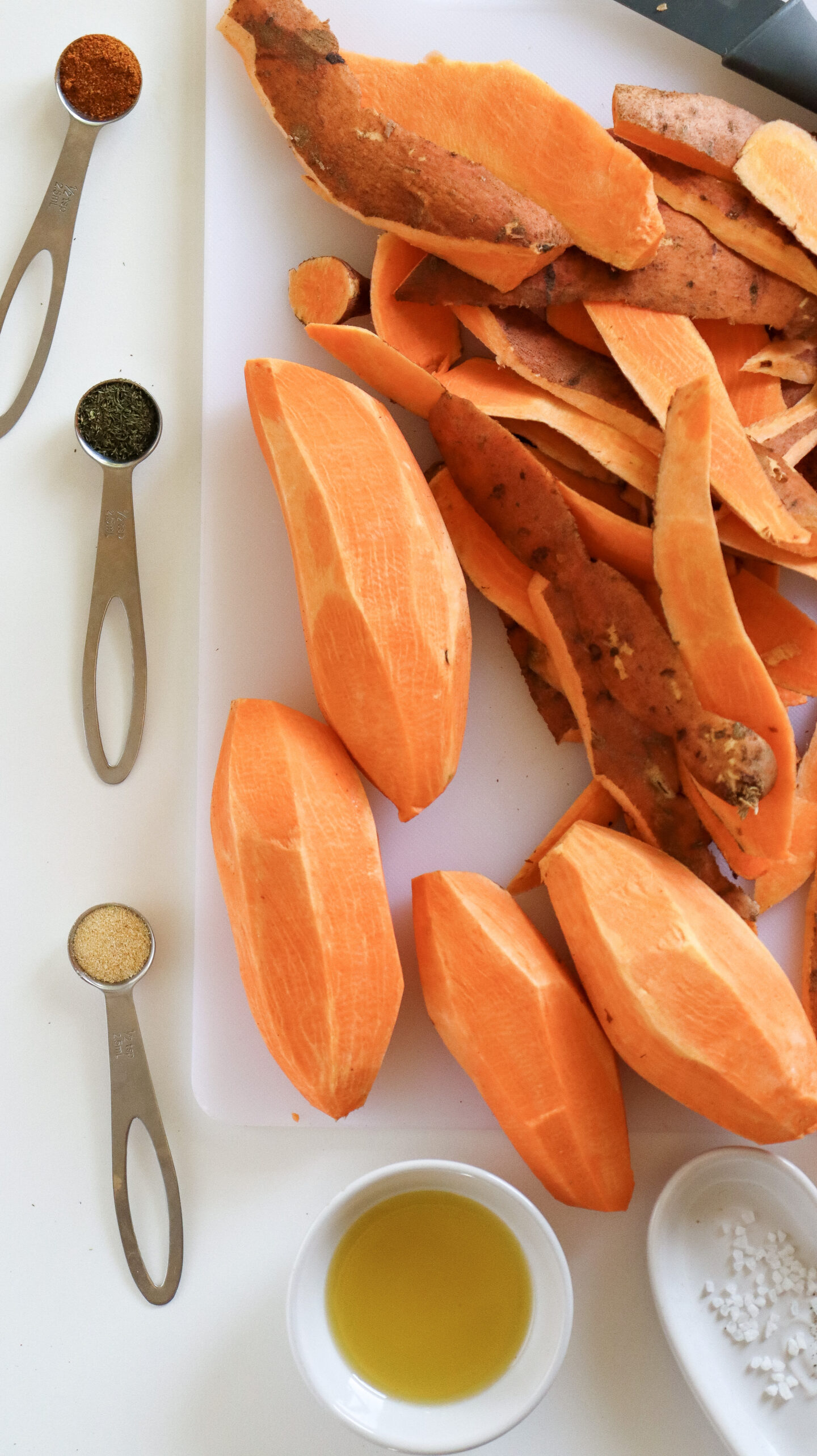 peeled sweet potatoes
