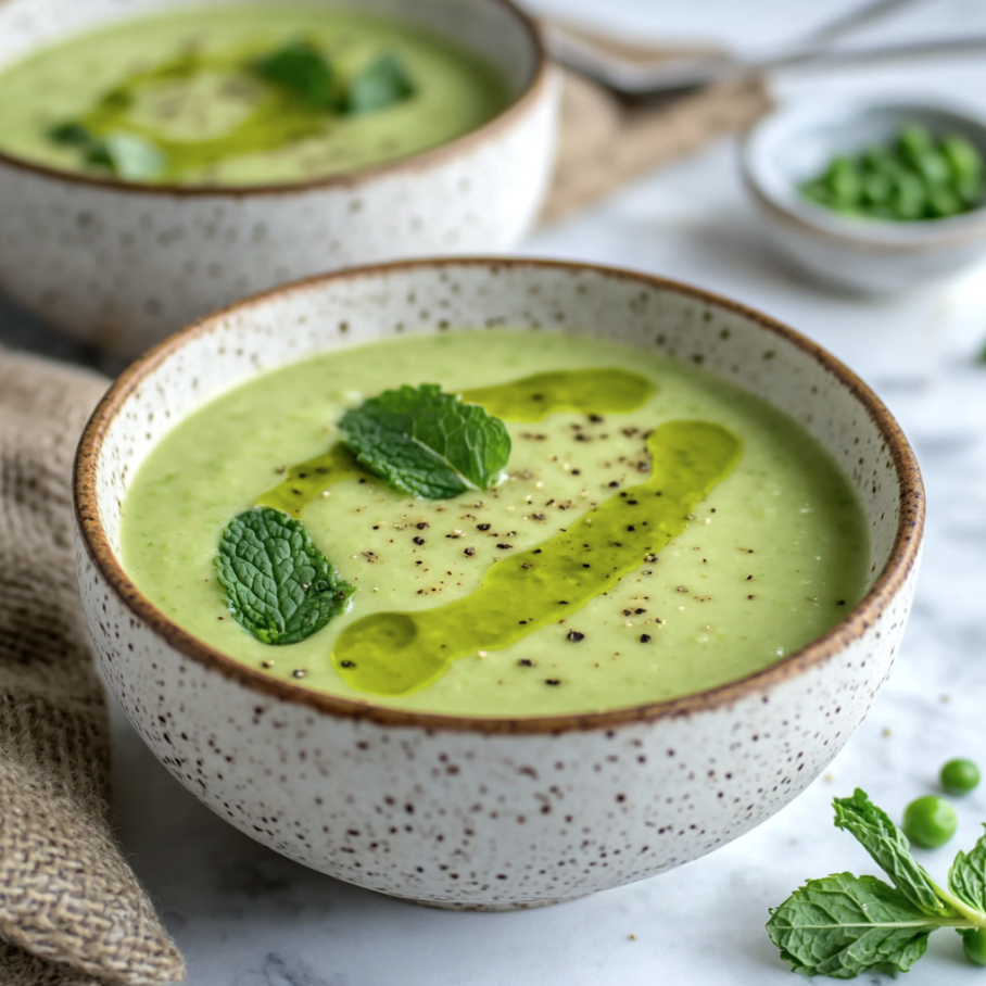 spring pea and mint soup