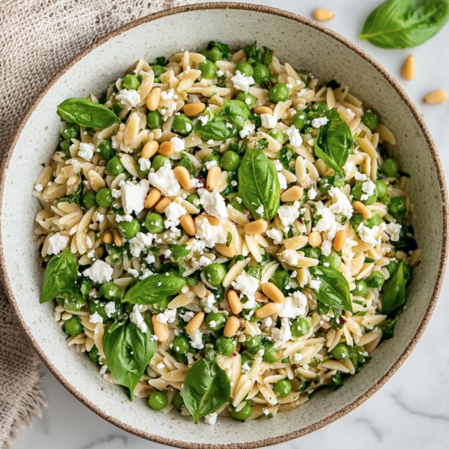 spring pea orzo salad