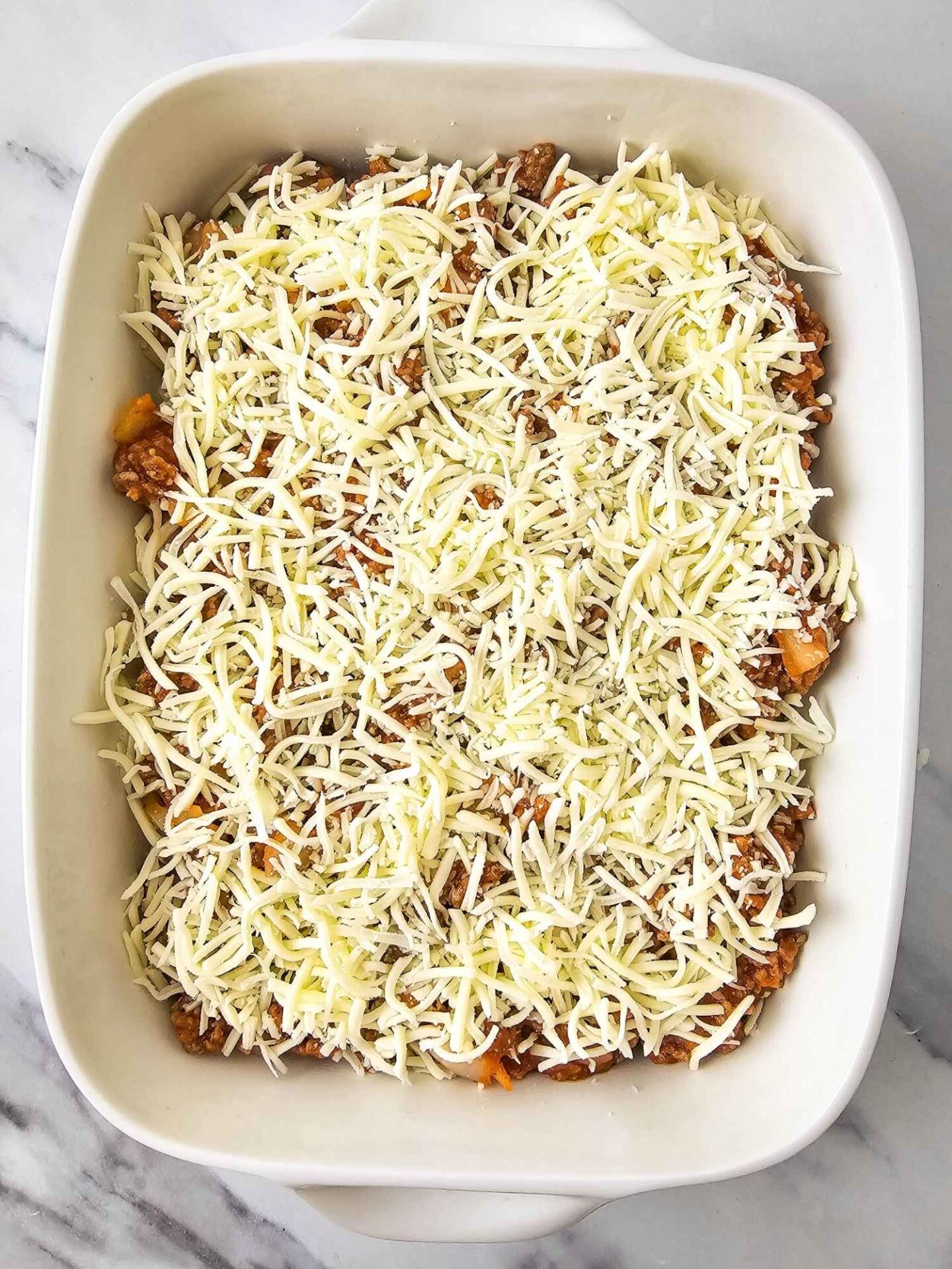 beef casserole in baking dish