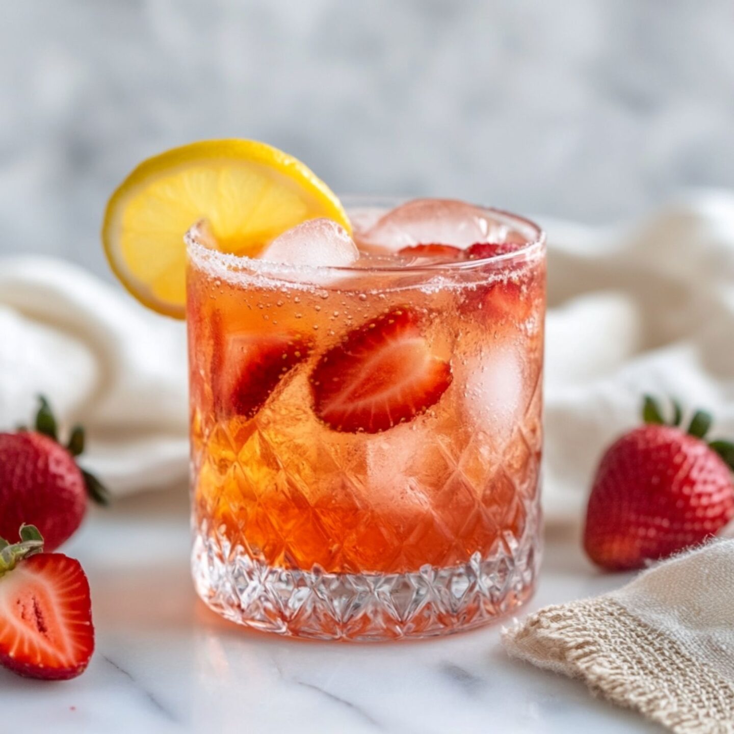 boozy strawberry lemonade