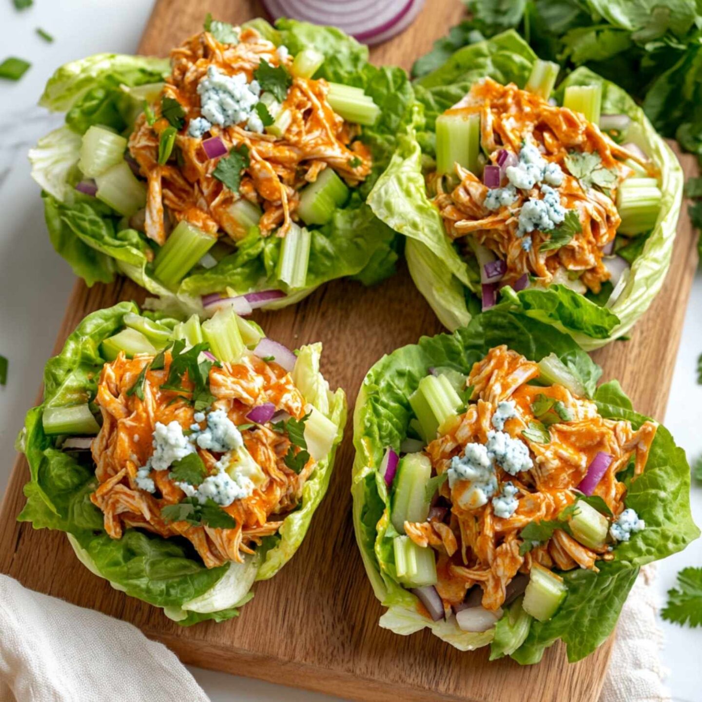 buffalo chicken lettuce cups