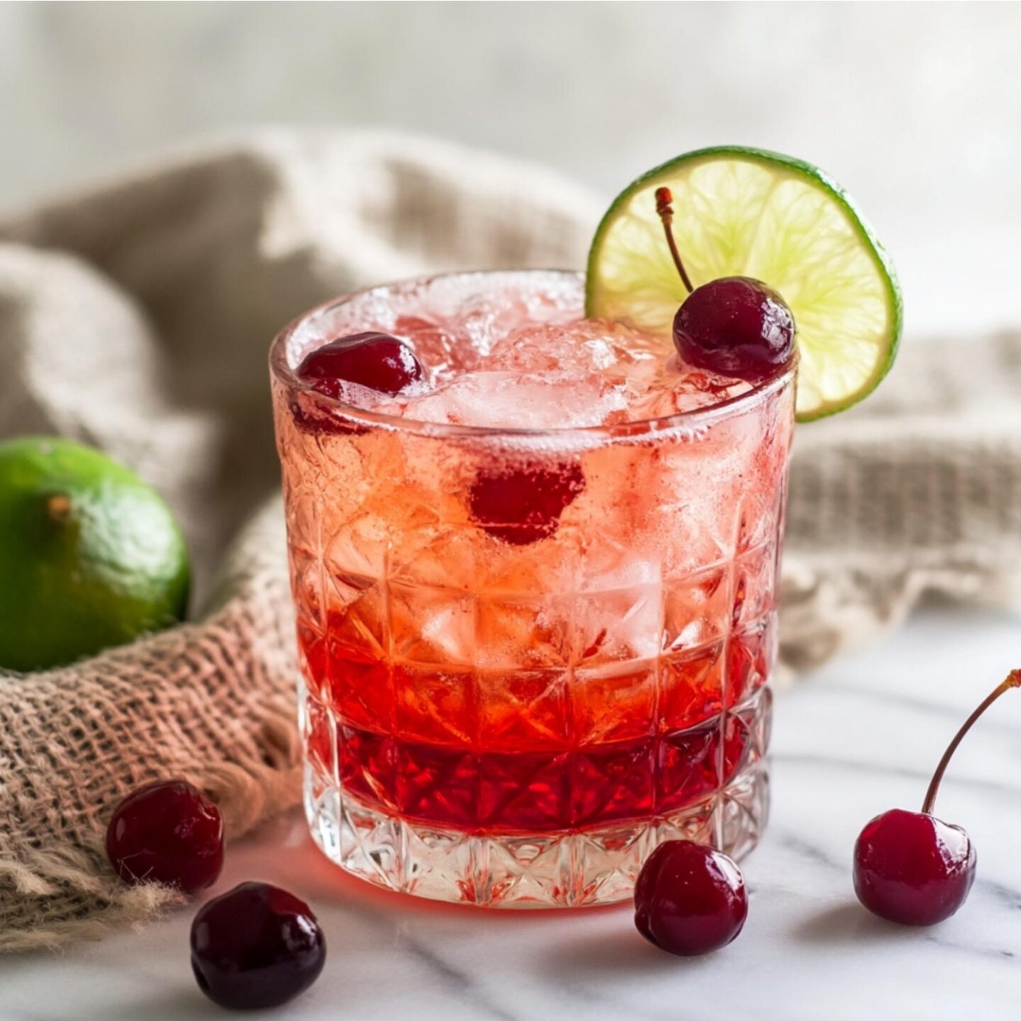 cherry limeade vodka cooler