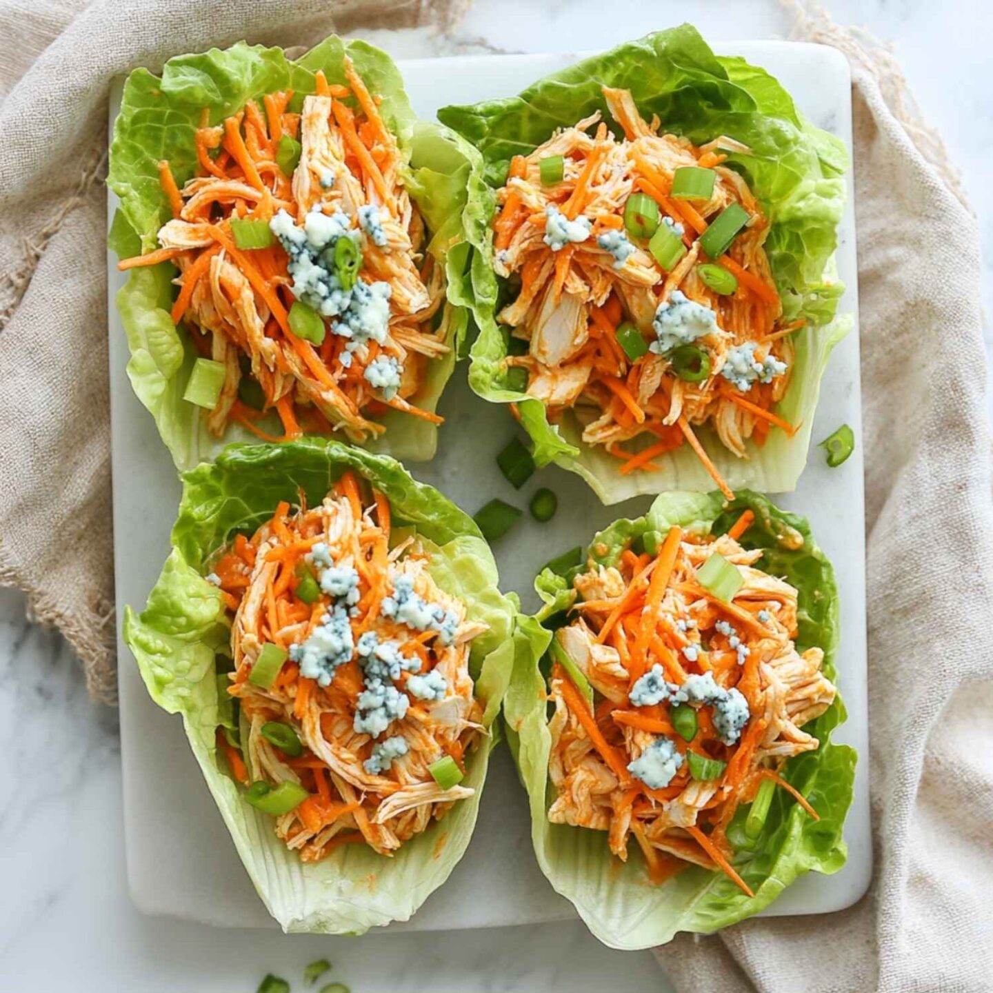 crockpot buffalo chicken lettuce wraps