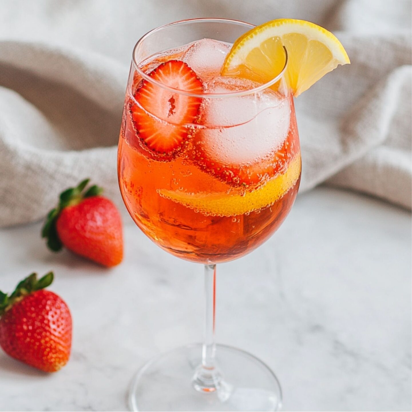 strawberry aperol spritz