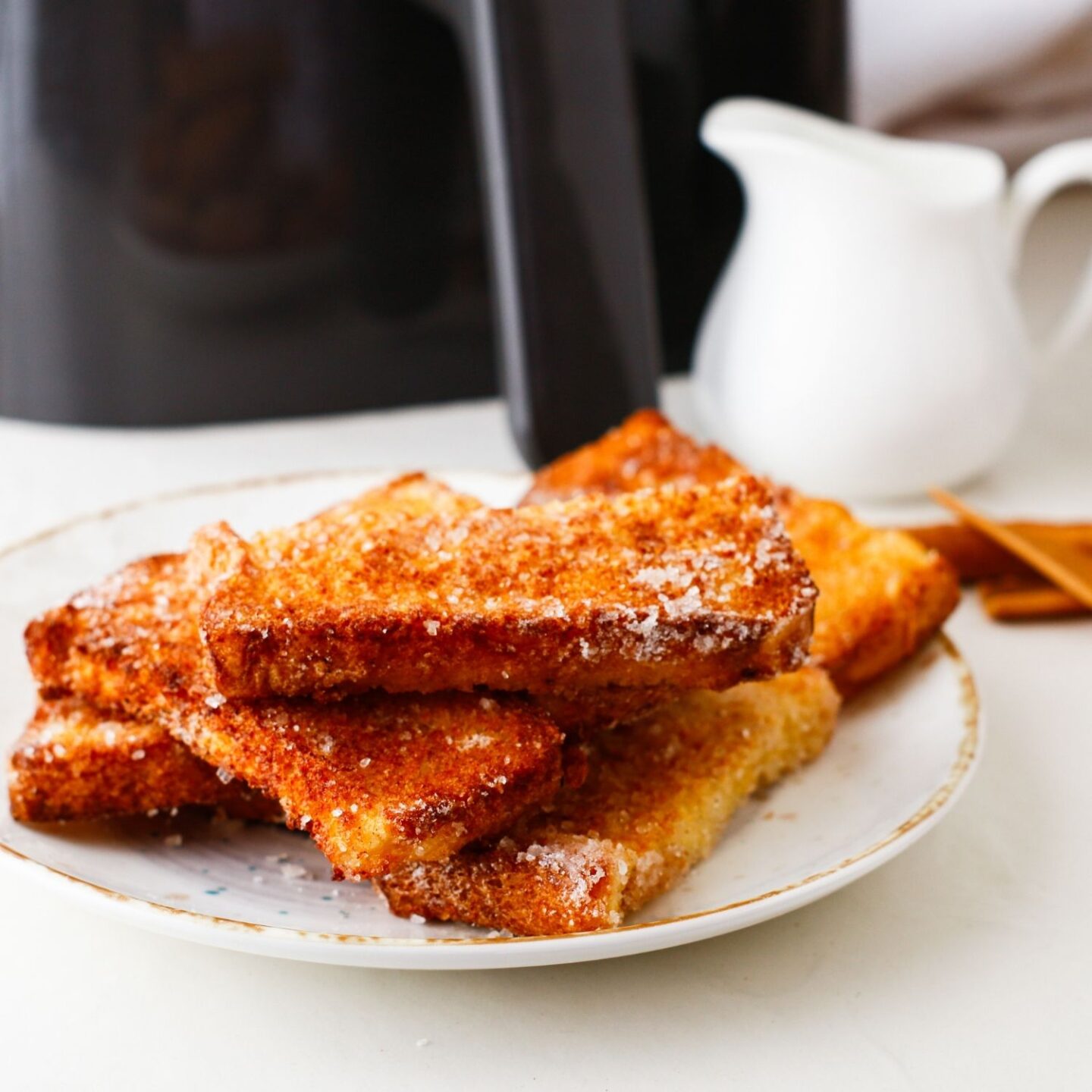 close up air fryer french toast