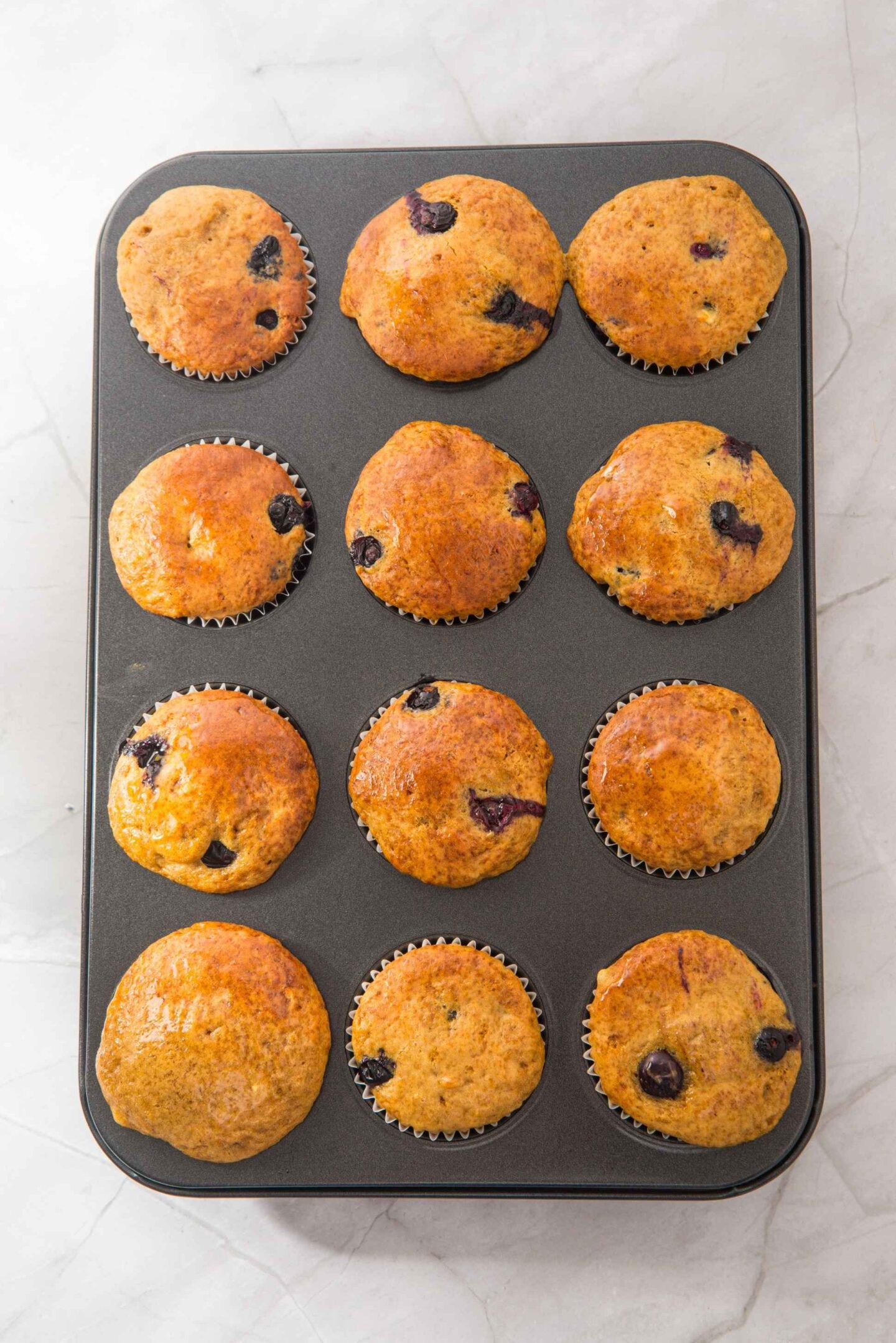 cottage cheese muffins in tray