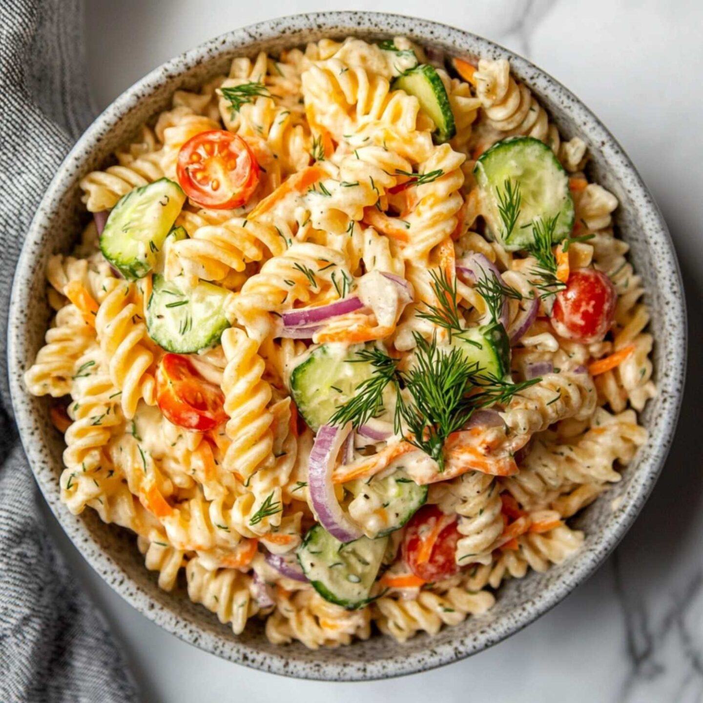 cottage cheese pasta salad