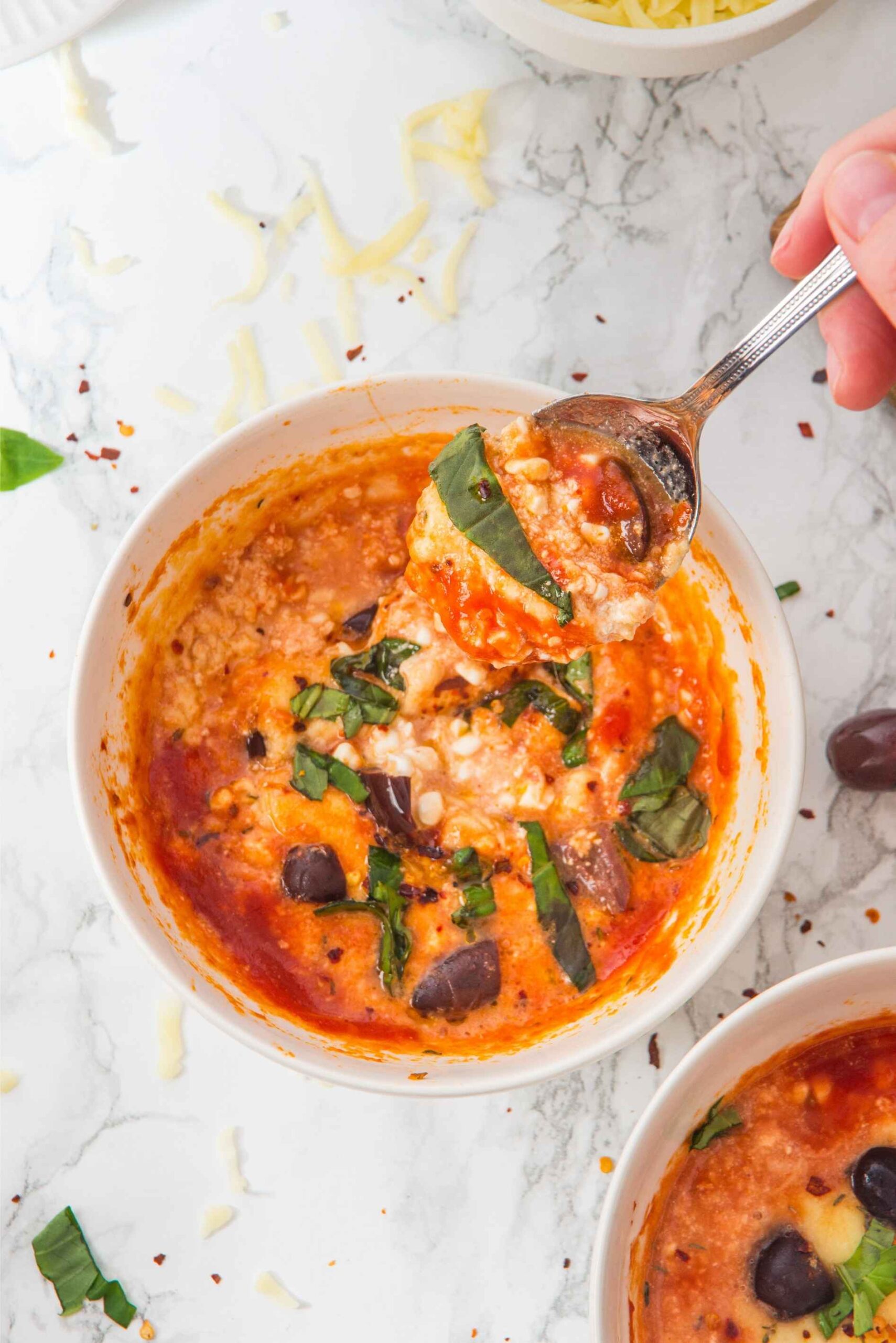 cottage cheese pizza bowls recipe