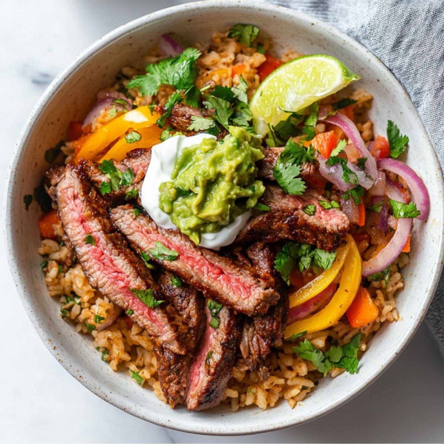 steak fajita bowl