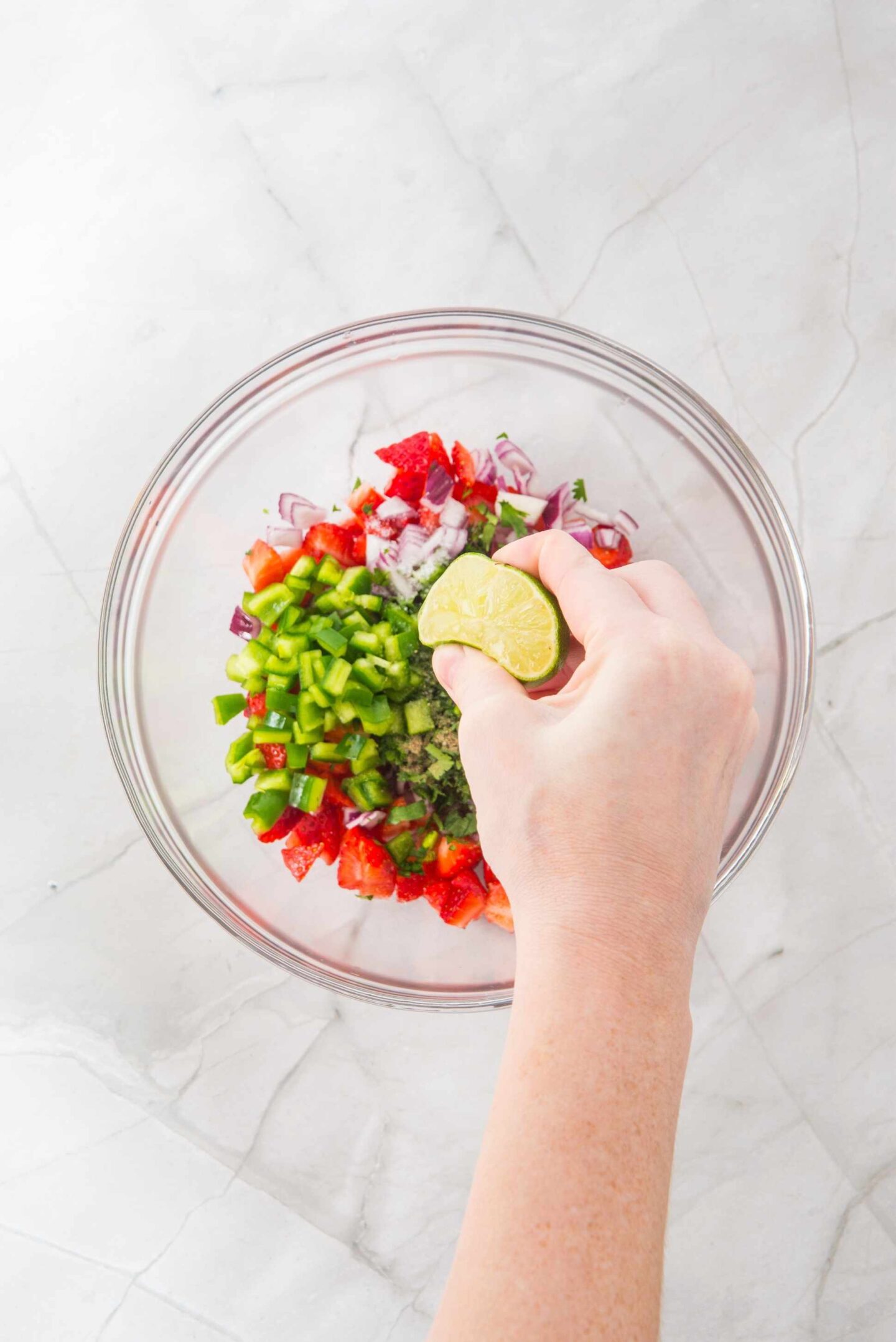 strawberry salsa with lime juice
