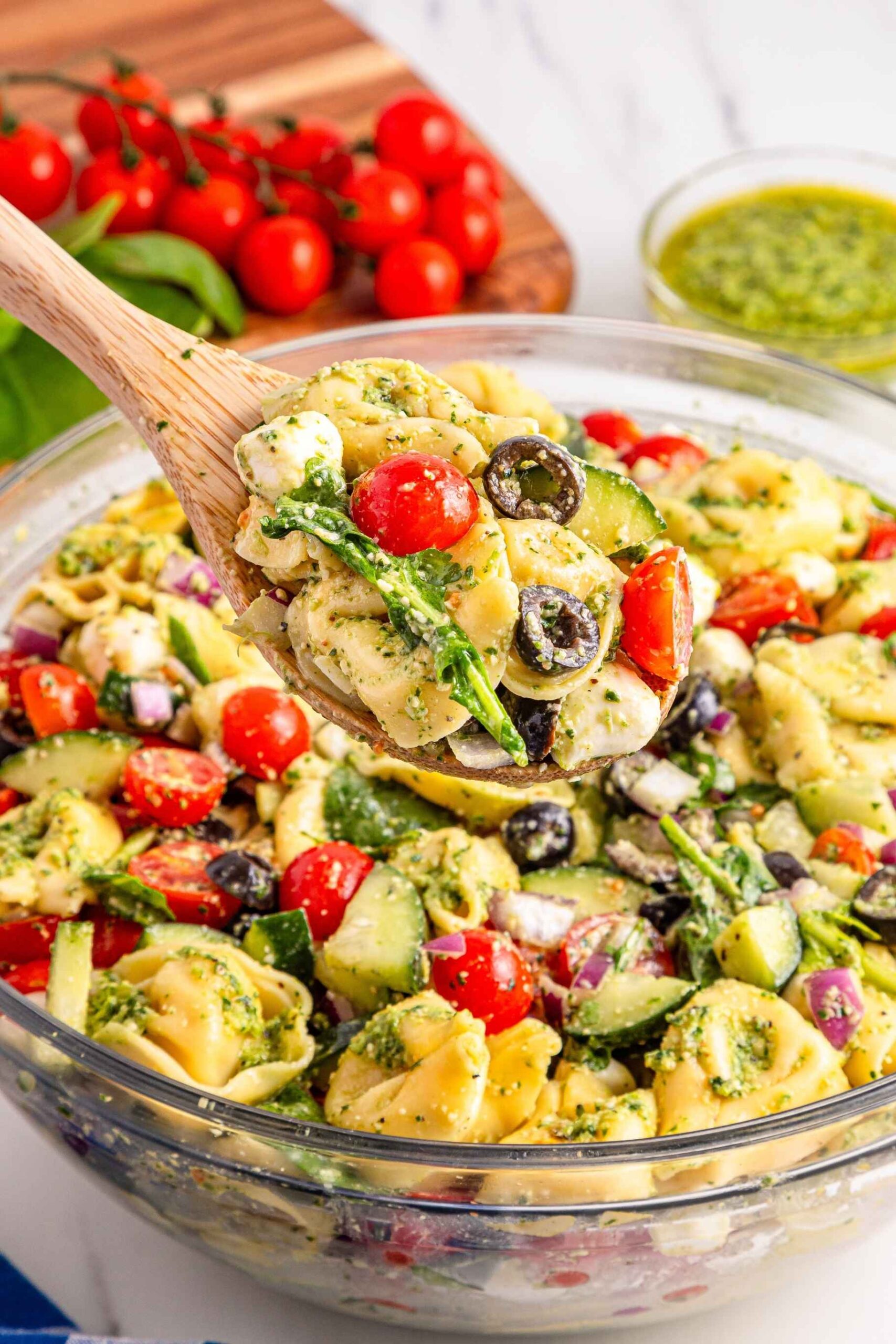 tortellini pesto pasta salad