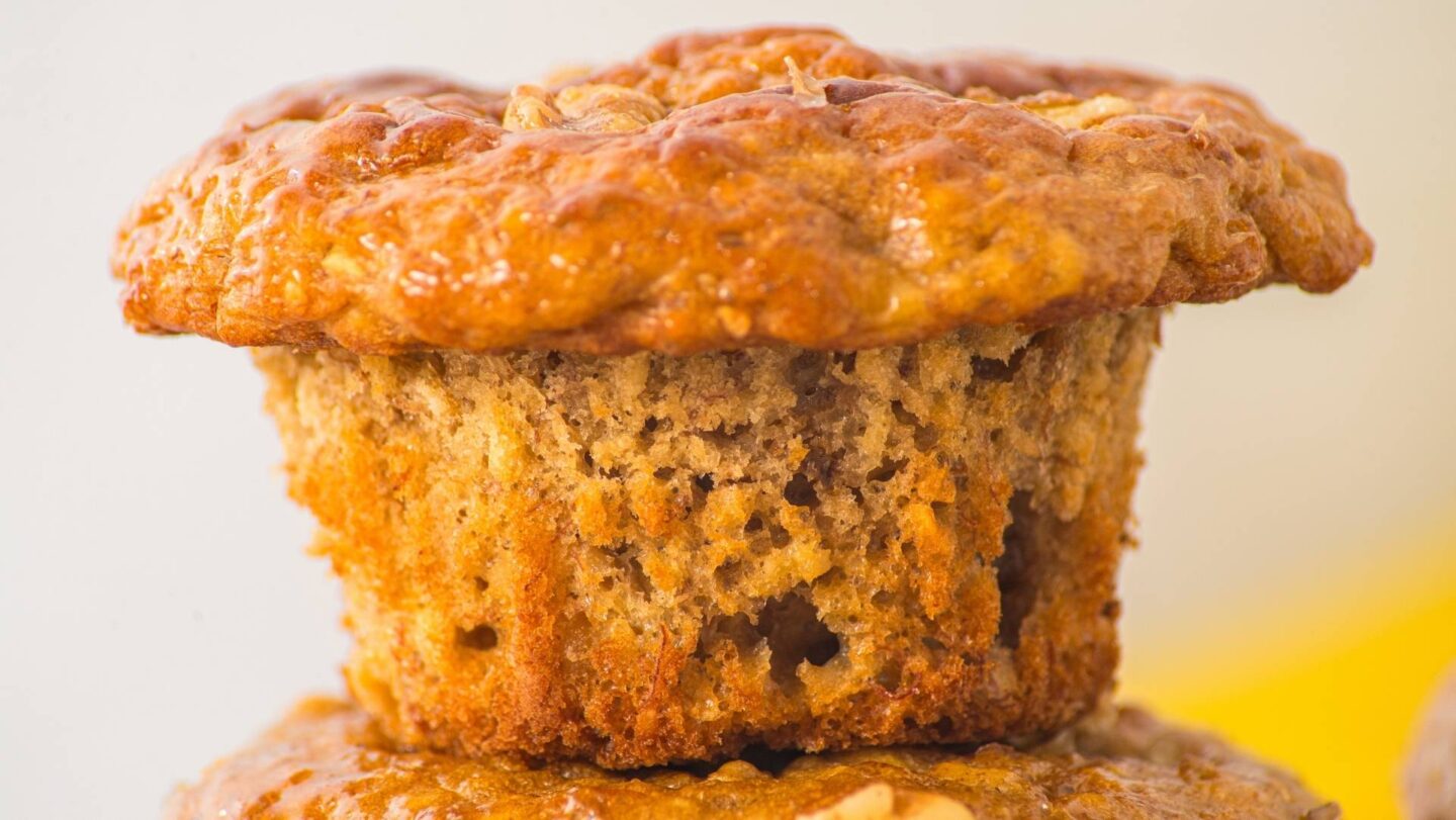 upclose banana cottage cheese muffins