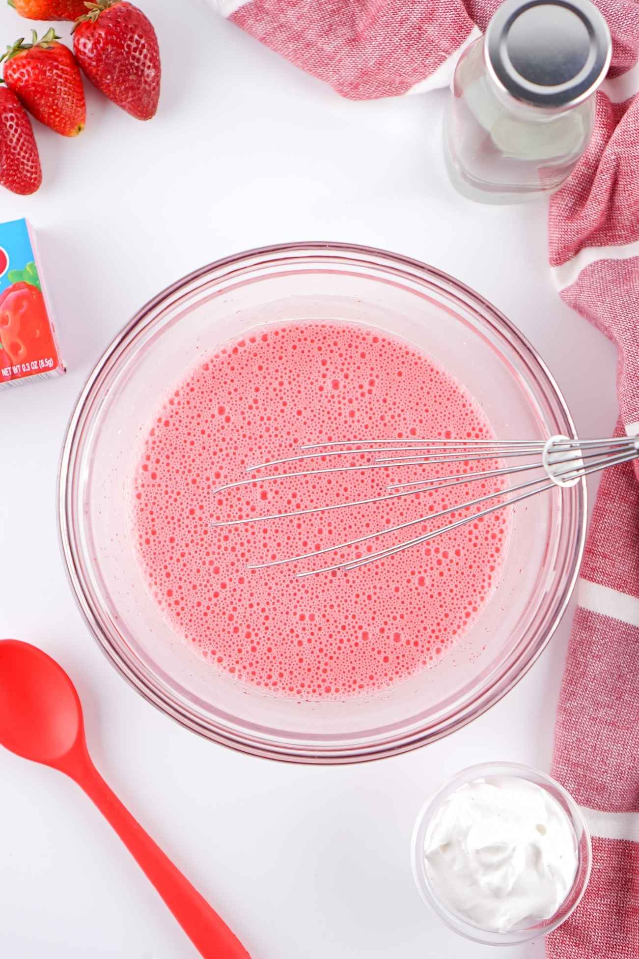whisked jello fluff