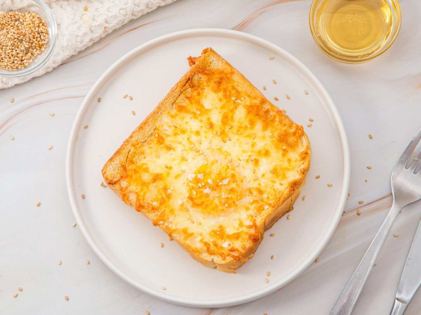 air fryer toast on plate