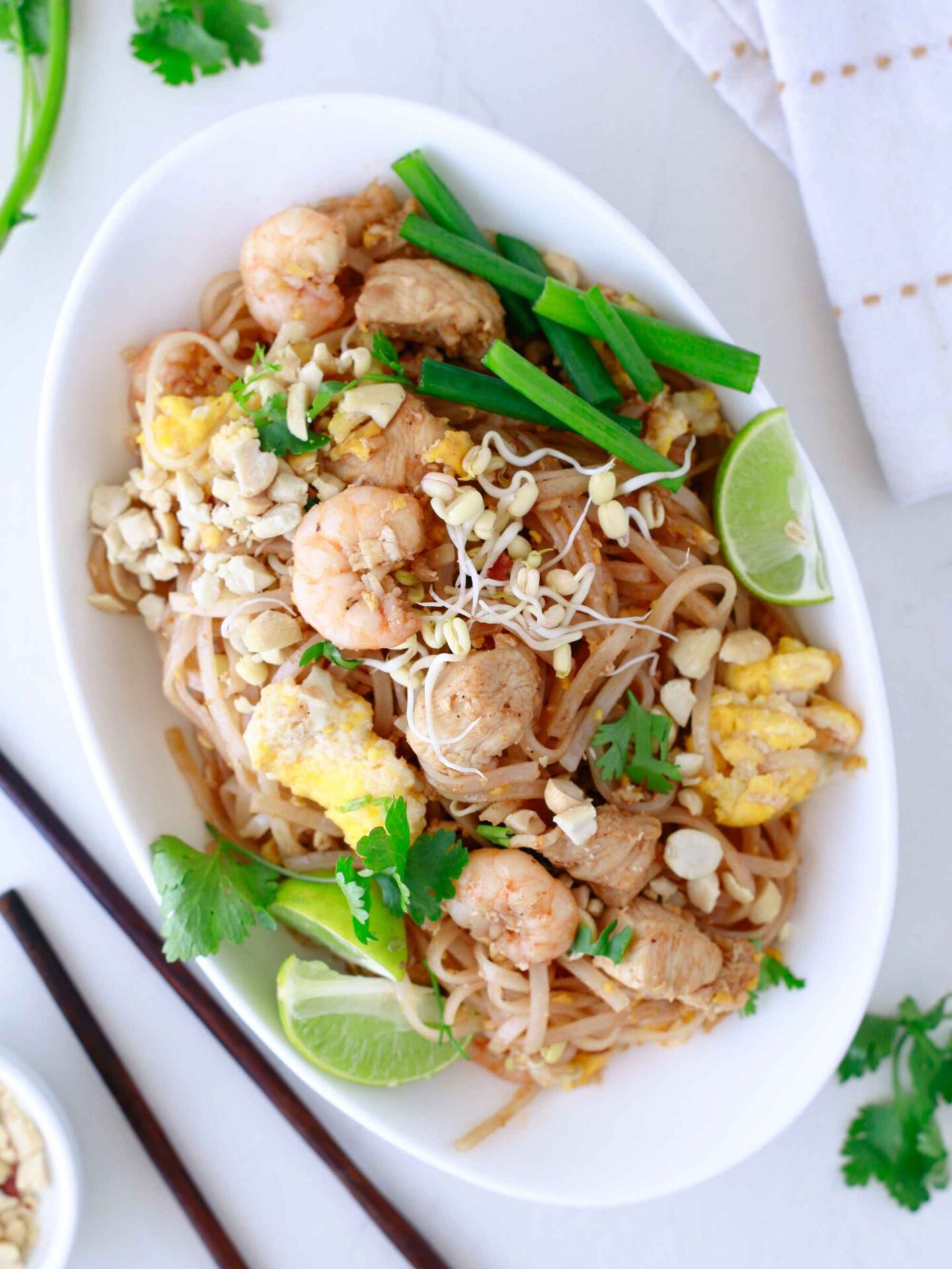 chicken and shrimp pad thai