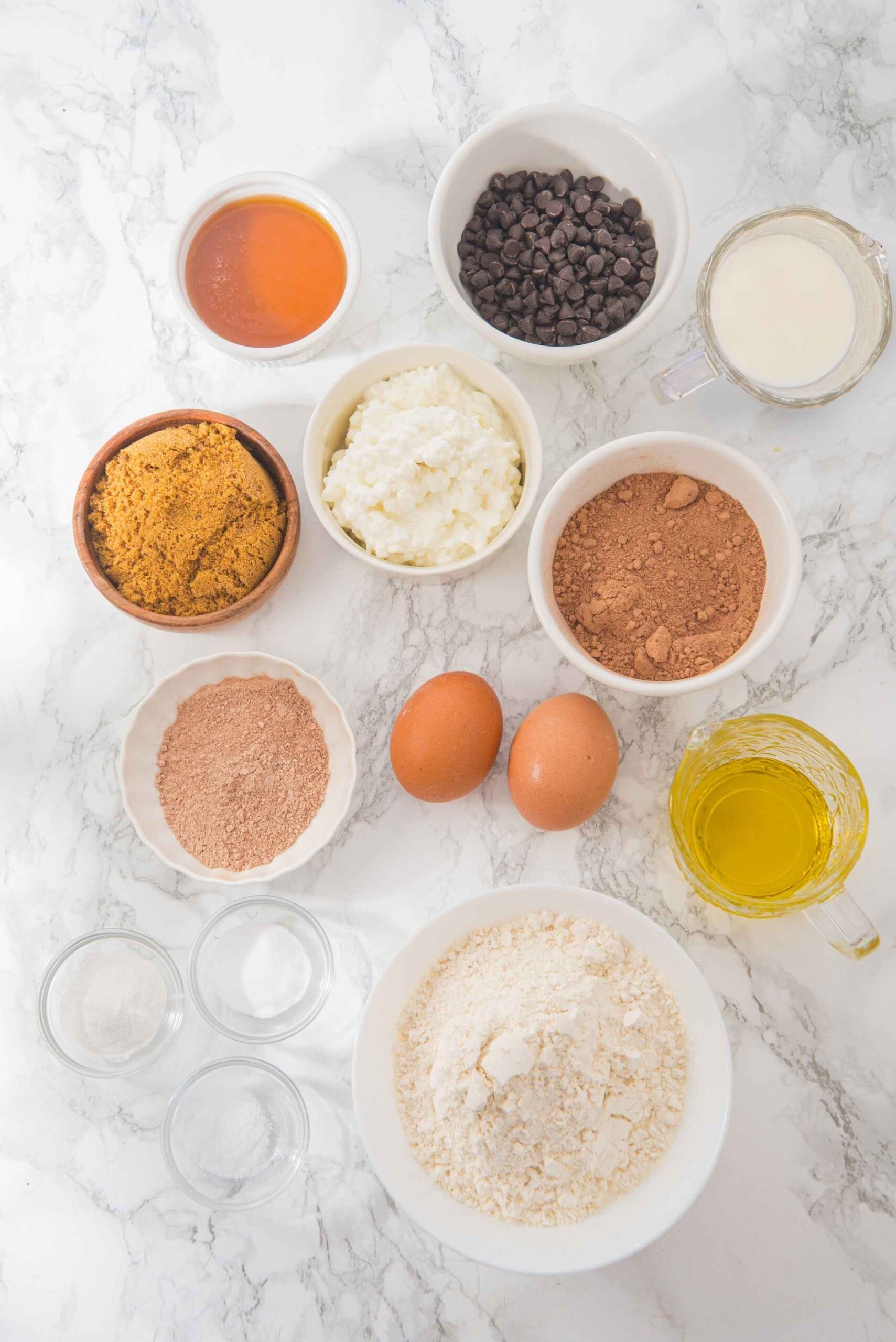 chocolate cottage cheese muffin ingredients