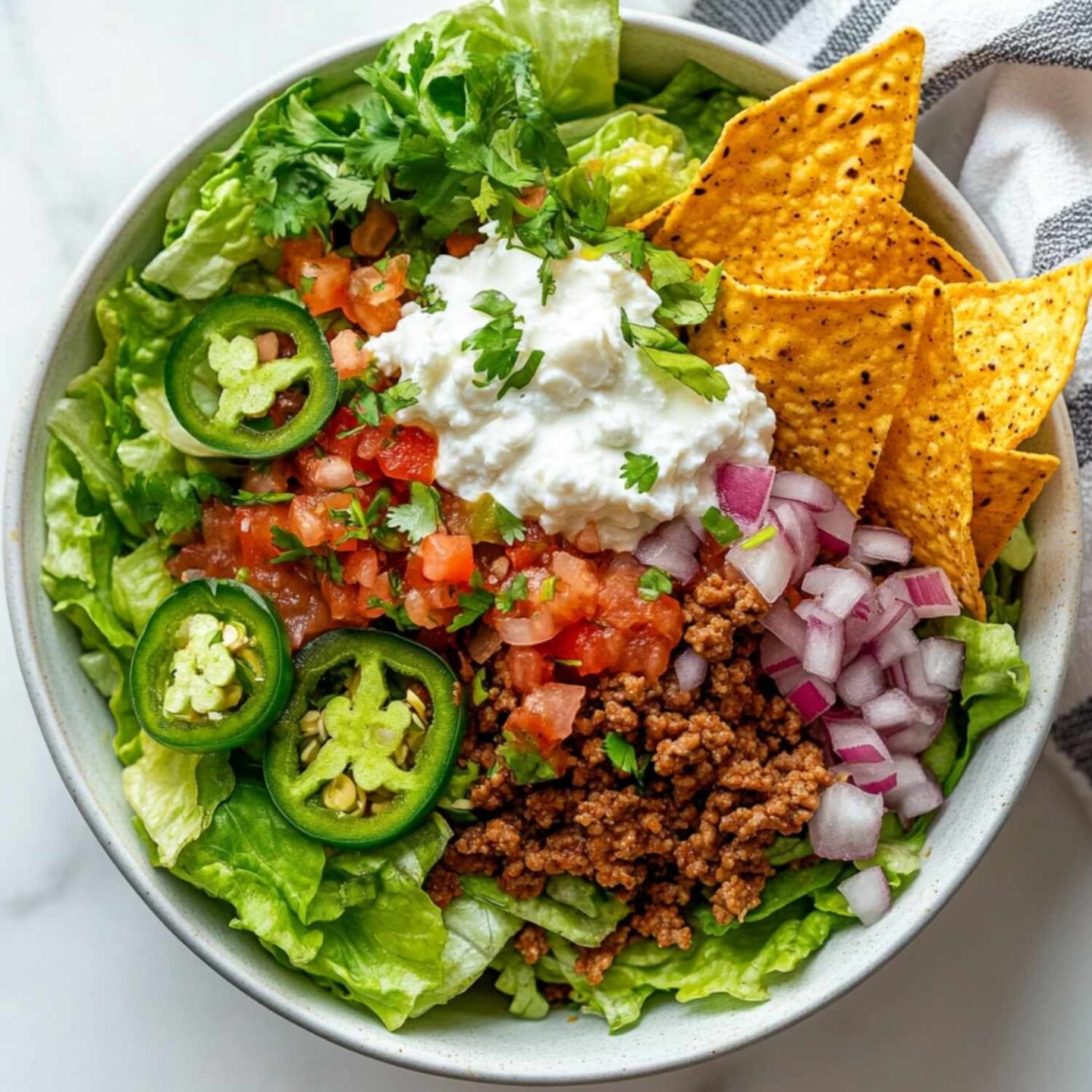 cottage cheese nacho bowl