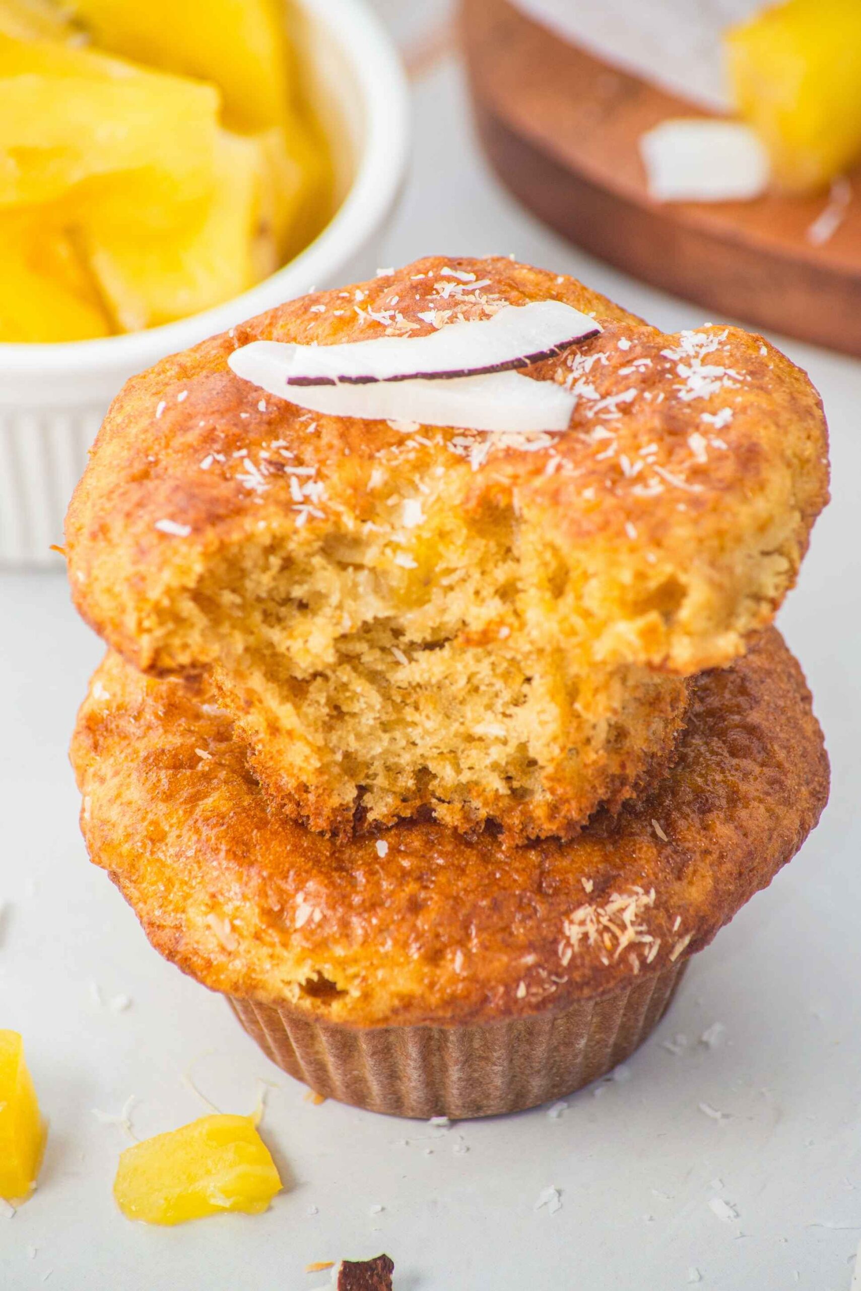 cottage cheese pineapple coconut muffins