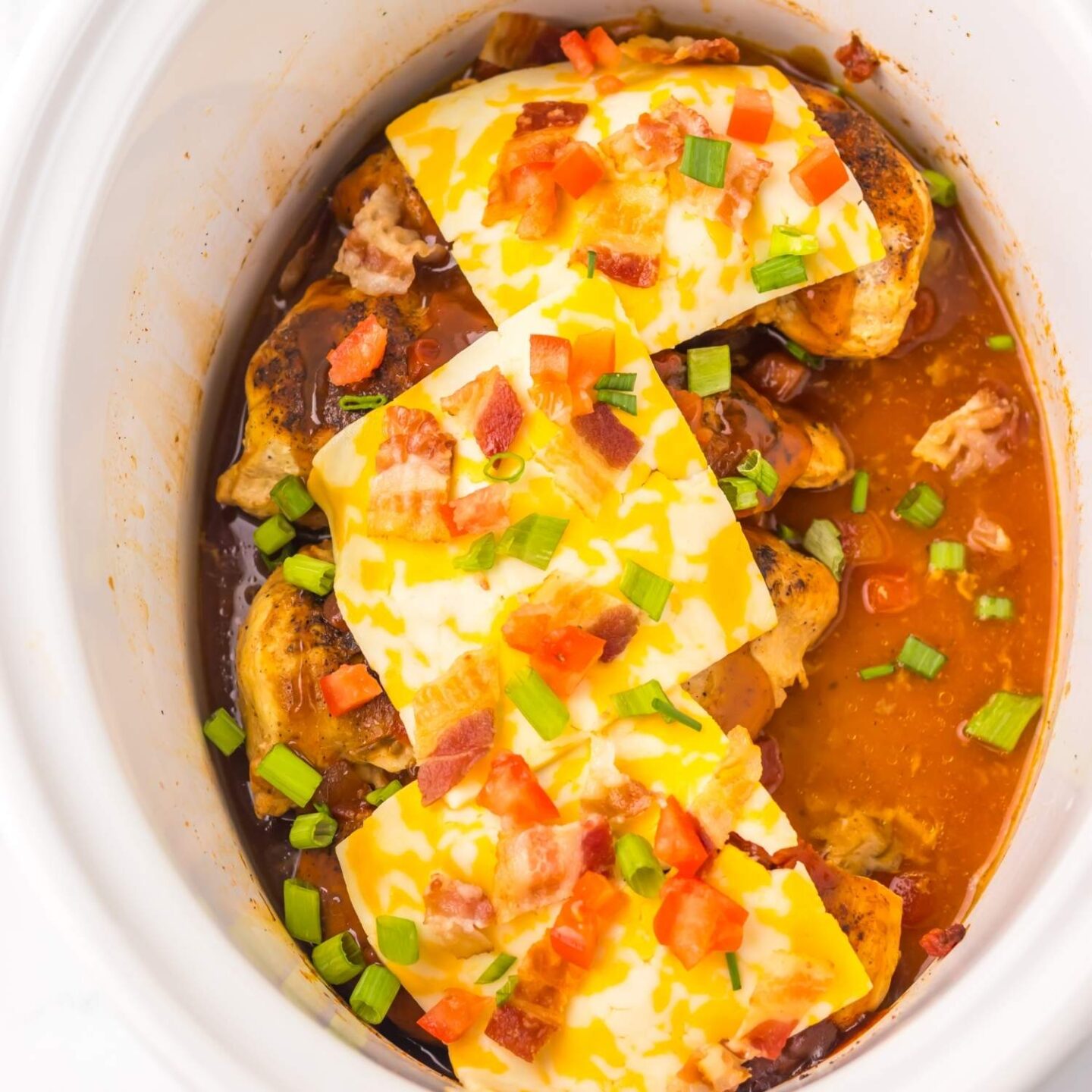crockpot cheesy bbq chicken