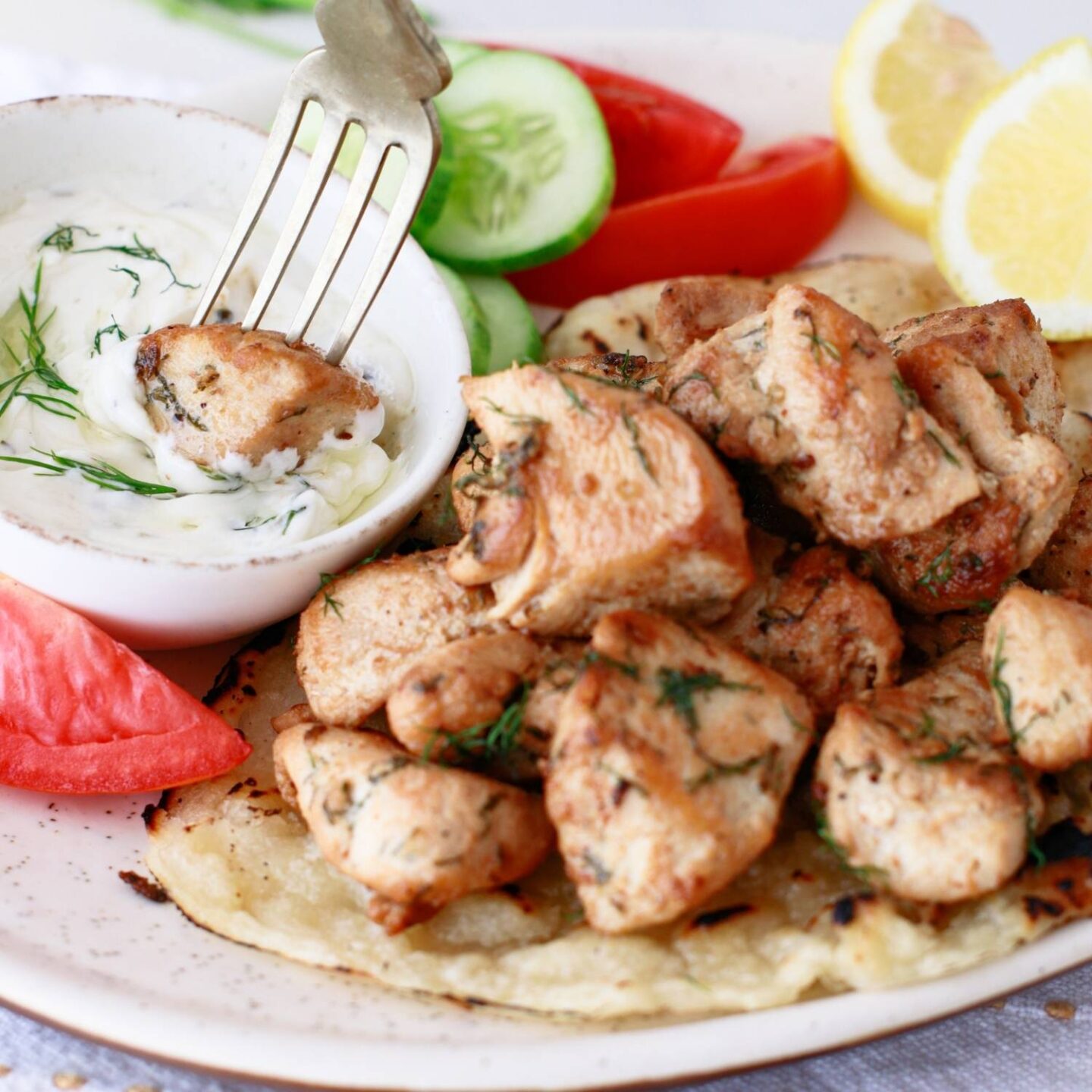 greek chicken protein bites