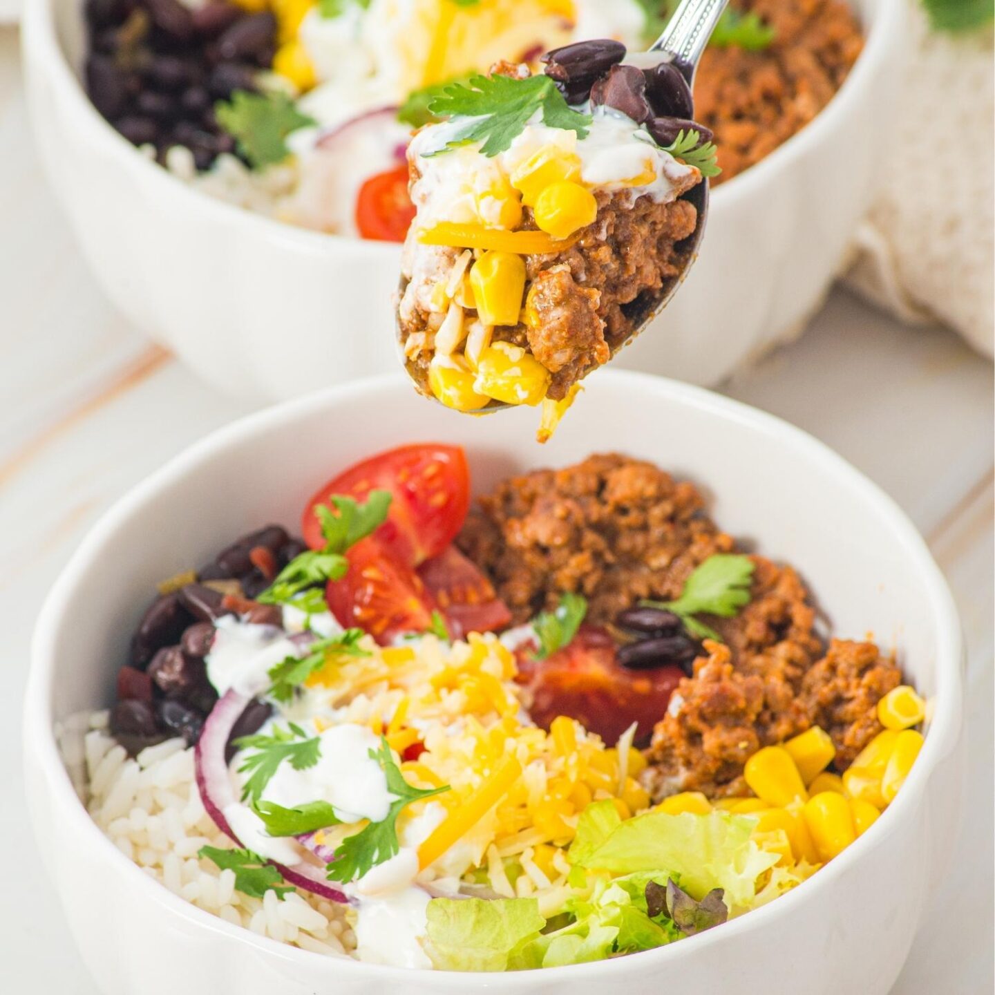 ground beef burrito protein bowl