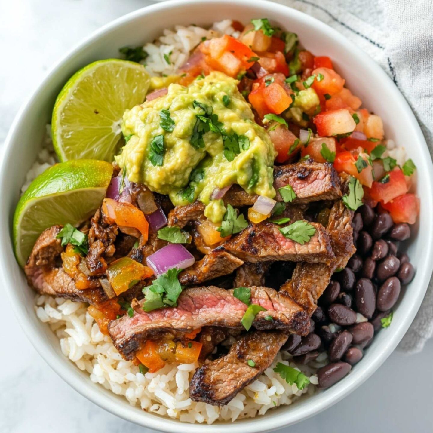 steak fajita protein bowl