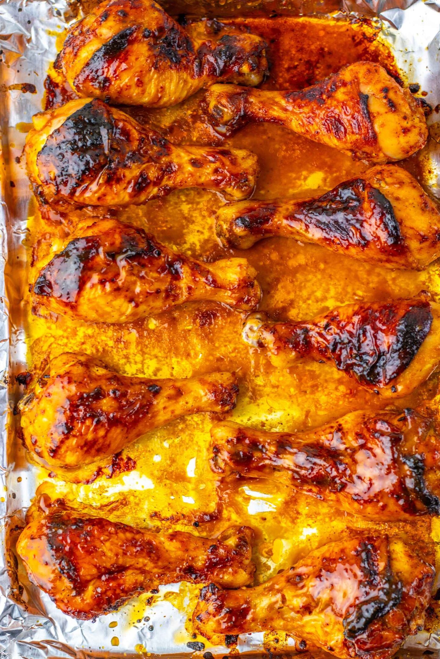 baked chicken legs in orange glaze