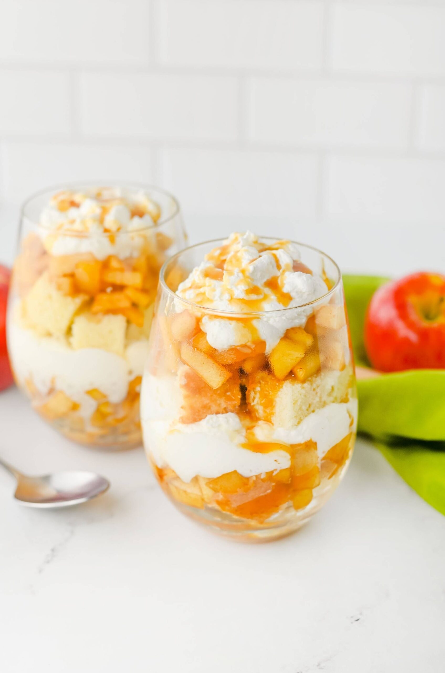 caramel apple trifles